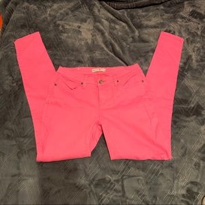 Pink skinny jeans